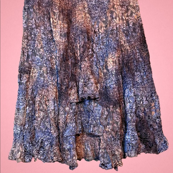 Purple & Pink Floral Lace Maxi Skirt - Picture 4 of 4